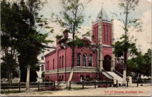 Hand Colored Postcard Hall of Records in Woodland, California