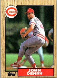 1987 Topps Baseball Card John Denny Cincinnati Reds sk3298