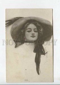 444276 Harrison FISHER Bows attract beaus Lady in HAT Vintage PHOTO RUSSIA