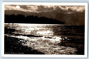 Pend Oreille Idaho ID Postcard RPPC Photo Sunset Sea View c1940's Vintage