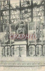 Old Postcard Rennes Our Lady of Miracles in the Church of St Savior