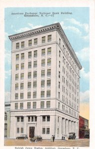 J54/ Greensboro North Carolina Postcard c1915 American Exchange Bank 73