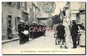 Old Postcard Firefighters Firefighters Nanterre Hi to the flag!