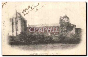 Old Postcard St Sauveur le Vicomte Old Chateau