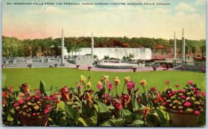 1940s Oakes Garden Theatre Niagara Falls Canada Postcard