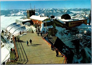 Postcard  Germany Zugspitze Munich House alpine club