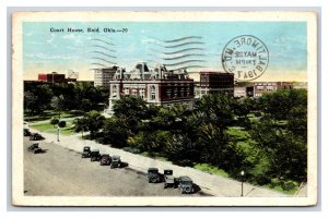 Birds Eye View Courthouse Building Enid Oklahoma OK WB Postcard V14