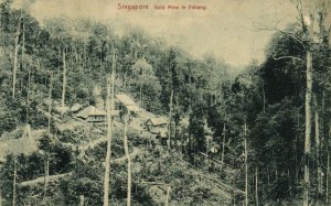 PC CPA SINGAPORE, GOLD MINE IN PAHANG, Vintage Postcard (b19631)