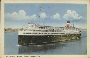 Windsor Ontario Steamer Steamship S.S. Noronic Vintage Postcard