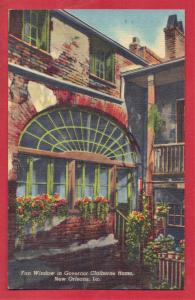 NEW ORLEANS, LA FAN WINDOW IN GOV. CLAIBORNE HOME  1957    3.5X5.5   PC2