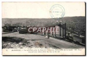 Postcard Old Marseille General view from the Top of the Lift Our Lady of the ...