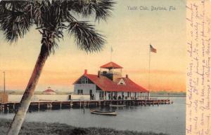 Daytona Florida Yacht Club Waterfront Antique Postcard K62242