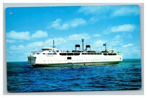 Vintage 1950's Postcard Vacationland Ferry St. Ignace & Mackinaw City Michigan