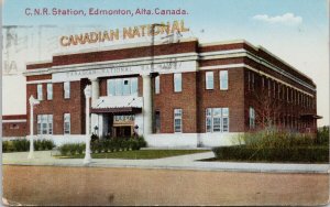 CNR Station Edmonton Alberta AB Railway Depot c1940 Postcard H38