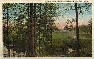 PC GOLF, TEXAS, HOUSTON, ON THE LINKS, Vintage Postcard (b45803)