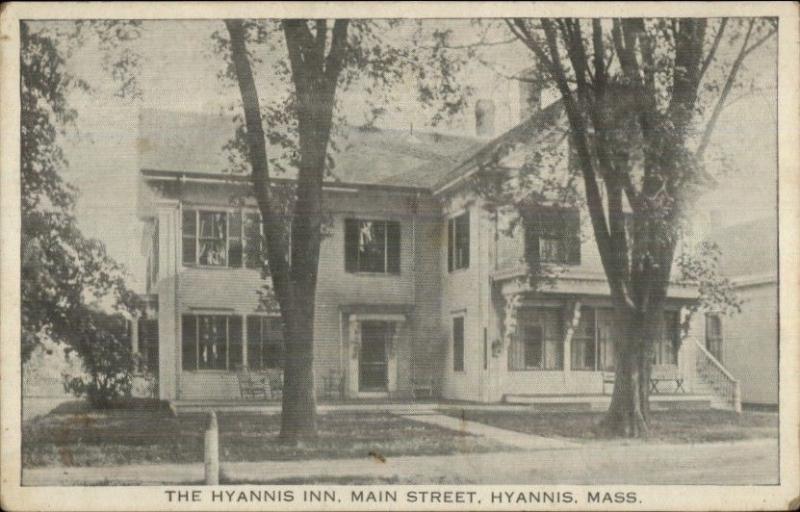 Hyannis Cape Cod MA Inn on Main St. c1915 Postcard