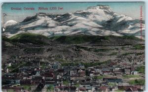 TRINIDAD, Colorado  CO   Hand Colored   BIRD'S EYE  1913   Postcard