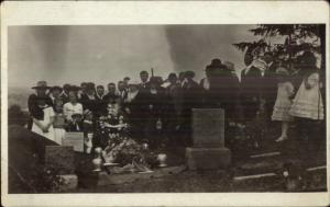 MaCabre Family Funeral c1920 Real Photo Postcard