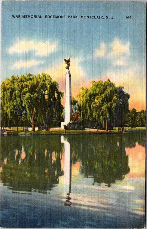 Postcard MONUMENT SCENE Montclair New Jersey NJ AN0844