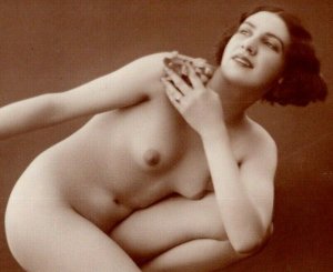 French Nude Sexy Woman Vintage Girl Original c1910-1920s Old RPPC Risque