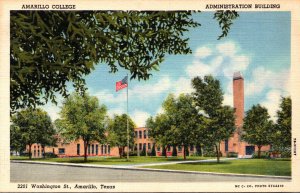 Texas Amarillo Administration Building Amarillo College Curteich