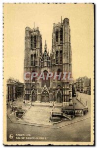 Old Postcard Bruxelles Eglise Sainte Gudule