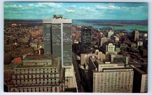 Birdseye view of MONTREAL from Imperial Bank Quebec PQ Canada Postcard