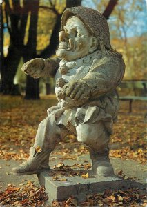 Austria dwarf statue in Salzburg postcard 1966