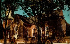 Bruton Parish Church Williamsburg Virginia VA Postcard PM Cancel WOB Note Mirro  