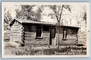 c1910's Roosevelt Cabin Bismarck North Dakota ND RPPC Photo Antique Postcard