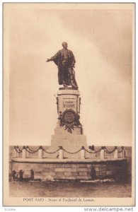 Port Said , Egypt , 1910s ; Statue of Ferdinand de Lesseps