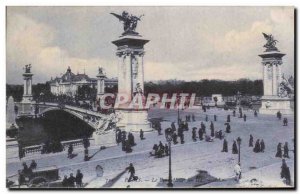 Old Postcard Paris Pont Alexandre III