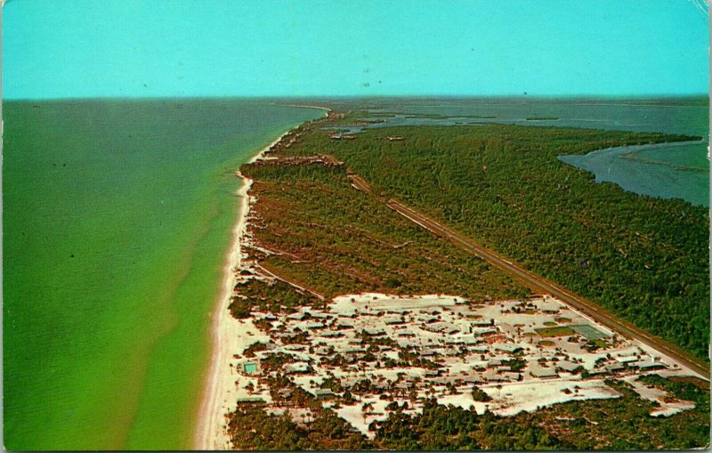 Vtg Postcard 1961 Chrome Aerial View Of Longboat Key Florida Colony Beach Resort