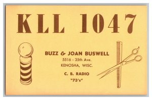 Postcard QSL Radio Card From Kenosha Wis. Wisconsin KLL 1047