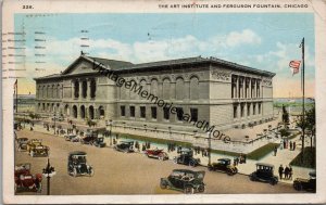 The Art Institute & Ferguson Fountain Chicago Postcard PC247