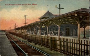 Fall River Massachusetts MA Railroad Train Station Depot c1910 Vintage Postcard