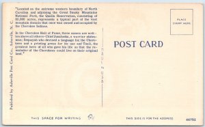 c1940s Cherokee, N.C Bow Arrow Marksman Exhibition Reservation Native Linen A204