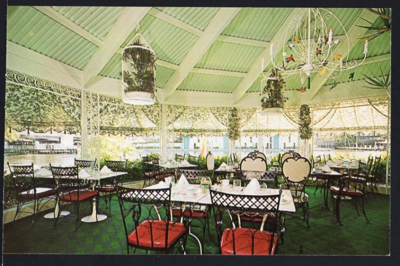 Florida ~ Creighton's Restaurant Interior FORT LAUDERDALE Chrome 1950s-1970s