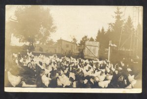 RPPC GIRARD MISSOURI MO. CHICKEN FARM FARMING VINTAGE REAL PHOTO POSTCARD