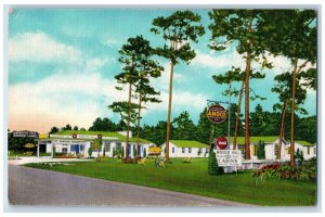 c1940 Roadside View Windsor Hall Tourist Court Jacksonville Florida FL Postcard 