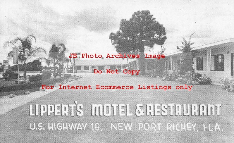FL, New Port Richey, Florida, Lippert's Motel, Restaurant, Exterior View