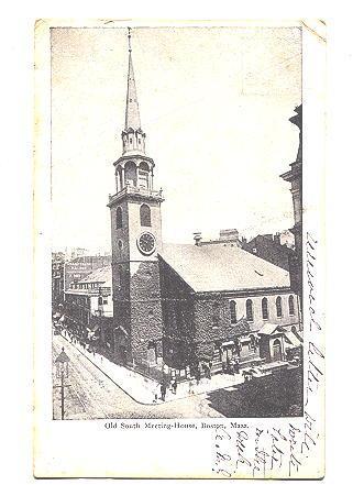 Old South Meeting House, Boston, Massachusetts, Used 1906 Flag Cancel