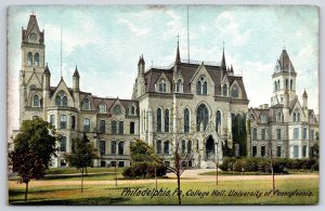 Phidelphia Pennsylvania College Hall University Of Pensylvania Grounds Postcard