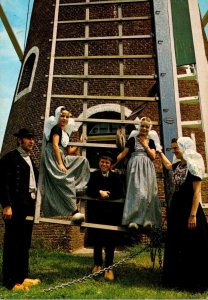 Netherlands Zeeland Kledertracht Locals In Traditional Costume