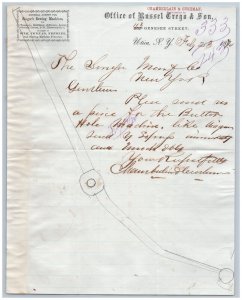 1870 Singer Sewing Machine Manufacturing Co. Russel Crego & Son Correspondence