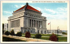 Pittsburgh Pennsylvania, Soldier's and Sailors, Memorial Hall, Vintage Postcard