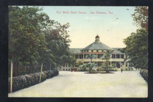 SAN ANTONIO TEXAS HOT WELLS BATH HOUSE VINTAGE POSTCARD