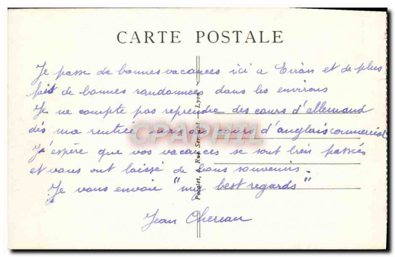 Old Postcard Evian les Bains Lake and Deut d & # 39 Oche