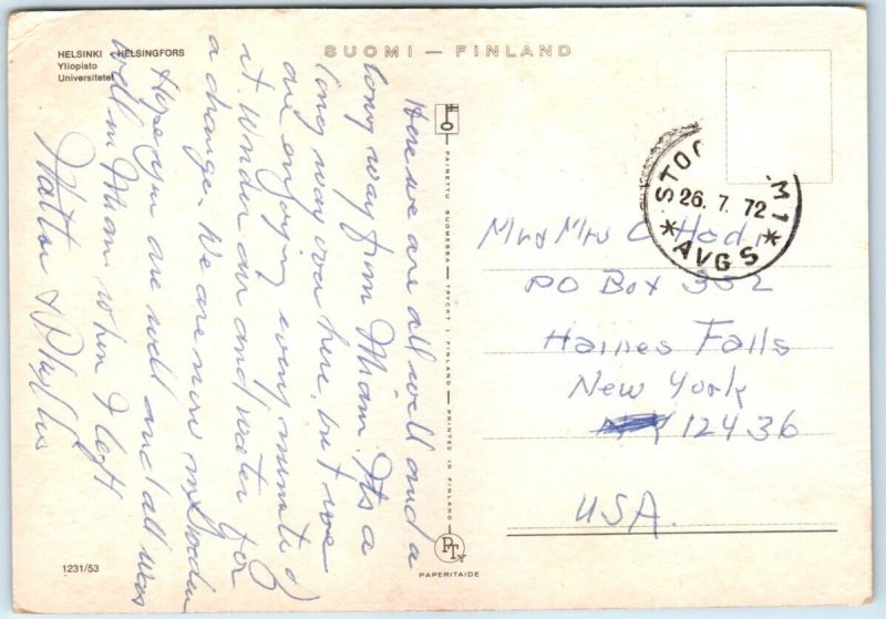 Postcard - University - Helsinki, Finland