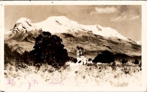 Mexico Sleeping Woman Mountain Real Photo Postcard Z24